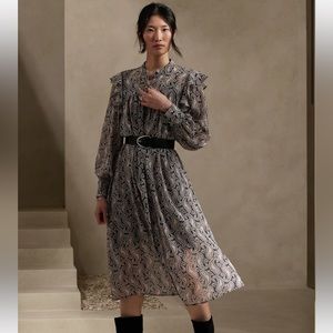 Banana Republic Flutter Midi Shirtdress